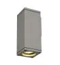 SLV Theo Wall Light Aluminium Grey Square | Outdoor - IP44 - Suitable for 1x GU10 