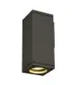 SLV Theo Wall Light Aluminium Grey Square | Outdoor - IP44 - Suitable for 1x GU10 